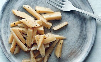Parsnips with black truffle butter