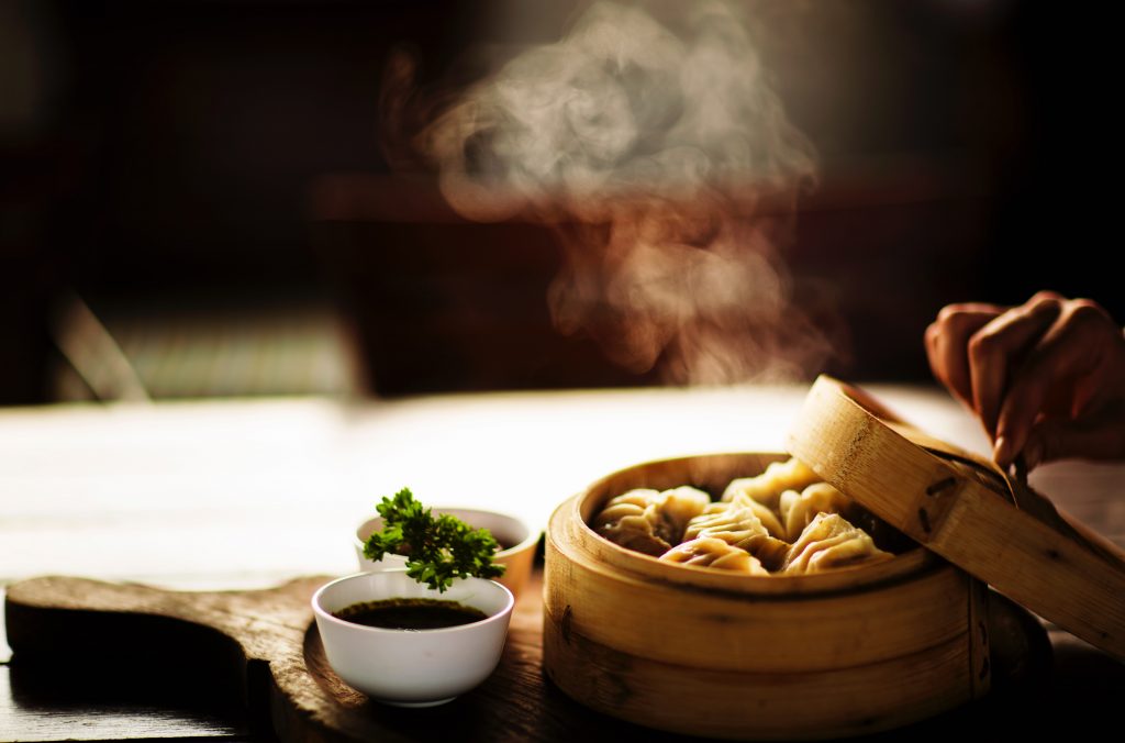 Hot dimsum on the table